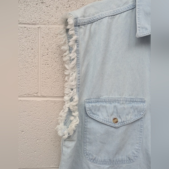 Sturgis 2004 Black Hills Rally cut-off denim LARGE shirt embroidered - Picture 6 of 16